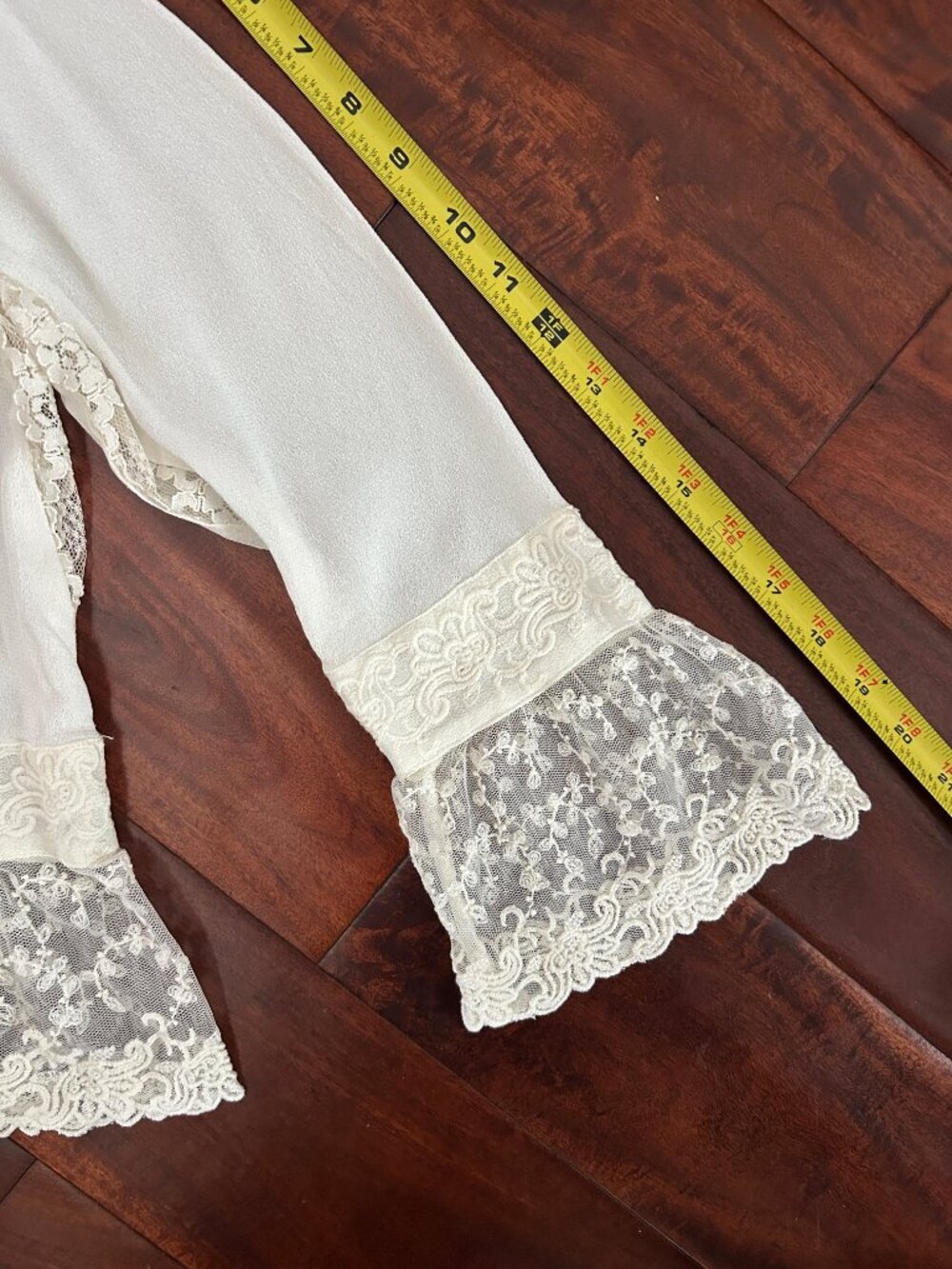 April Cornell Vintage Ivory Lace Blouse Fairycore Festival Cottagecore Size S - Picture 8 of 8